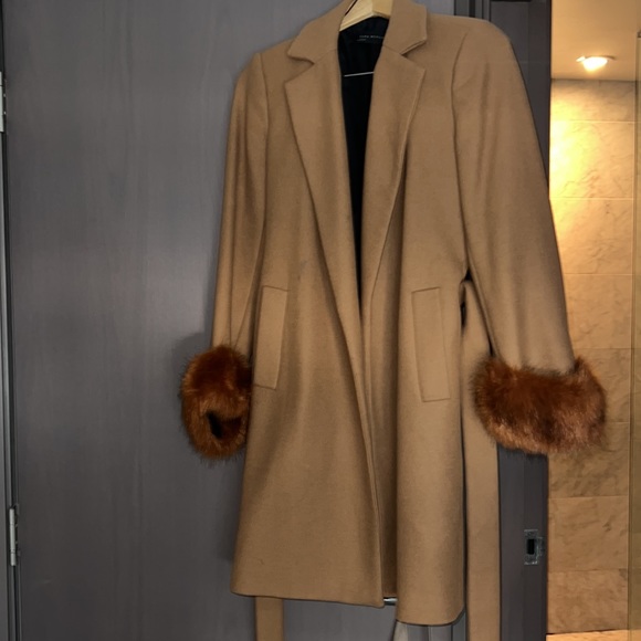 Zara Coat With Fur Cuffs - Picture 3 of 3